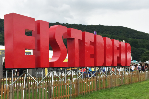 Eisteddfod big red letter sign