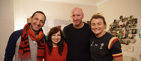 Brogan Evans with Rachel Taylor, Rupert Moon and Gareth Thomas