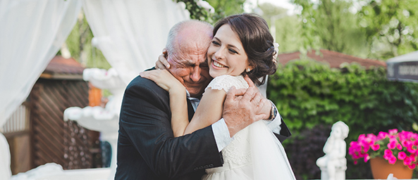 Image showing a father celebrating his daughters wedding